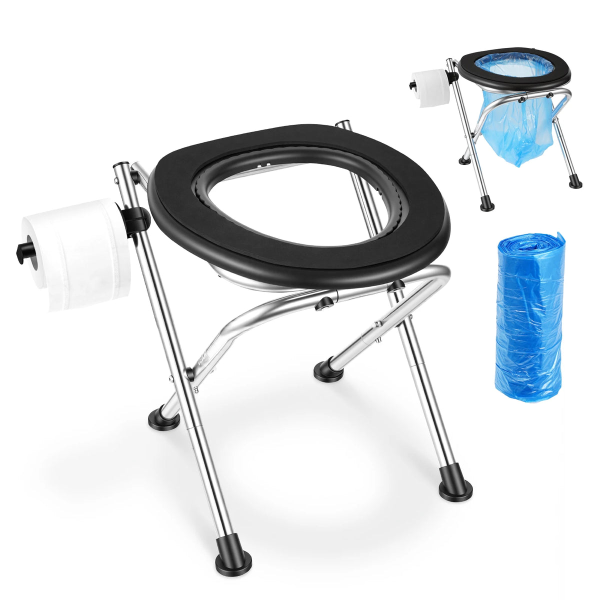 SucceBuy Portable Camping Toilet With Soft Seat for Adults