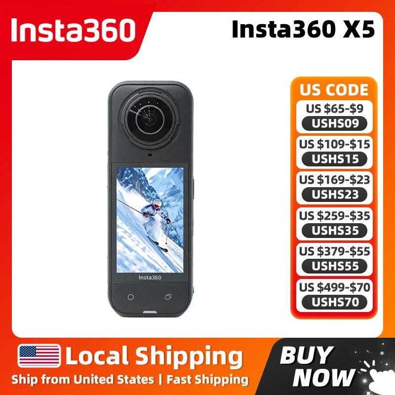 Insta360 X5 8K 360 Degree Action Camera Standard Bundle