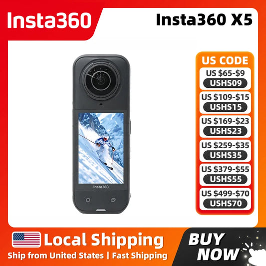 Insta360 X5 8K 360 Degree Action Camera Standard Bundle