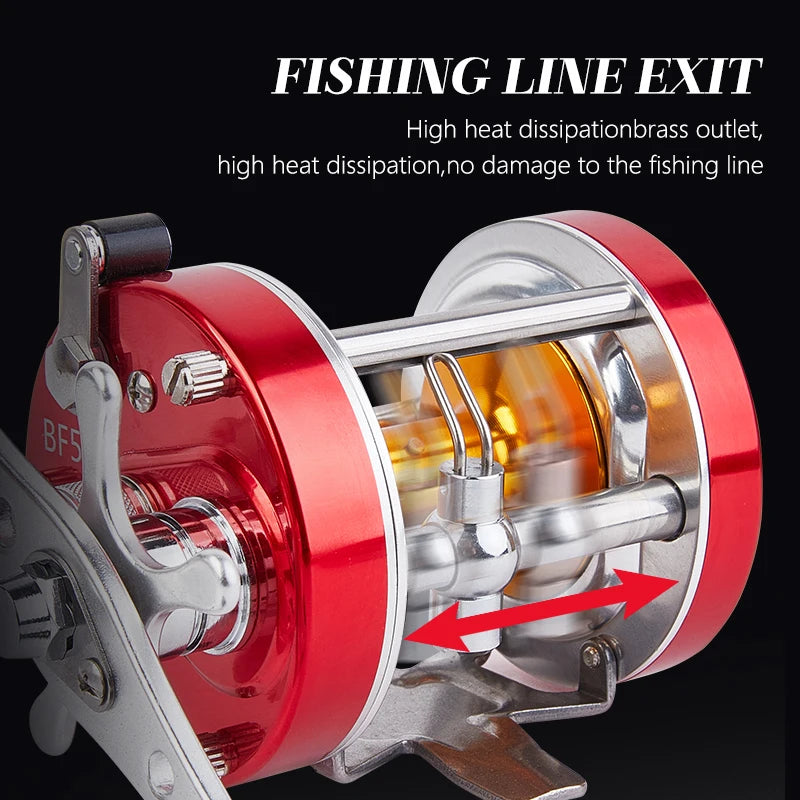 Billings Trolling Drum Fishing Reel With Aluminum Spool