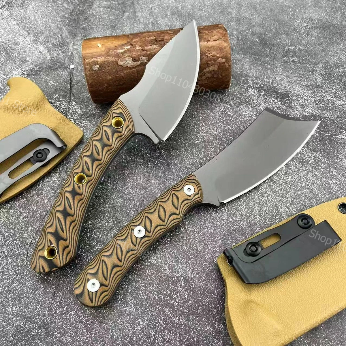 DIY Outdoor Camping Fixed Blade Stainless Steel Knife
