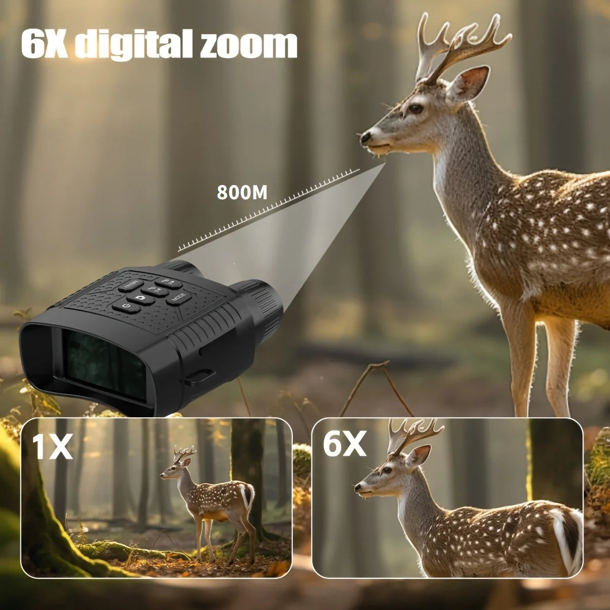 2.5K Digital Night Vision Monocular With Infrared And 6X Zoom