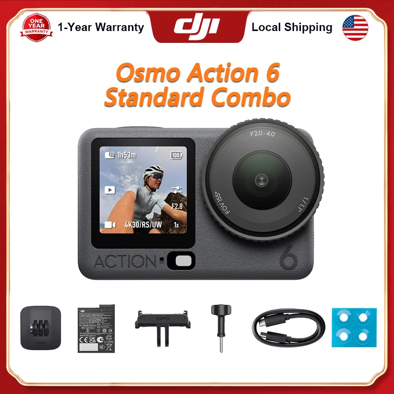 DJI Osmo Action 6 Standard Combo 8K Waterproof Camera