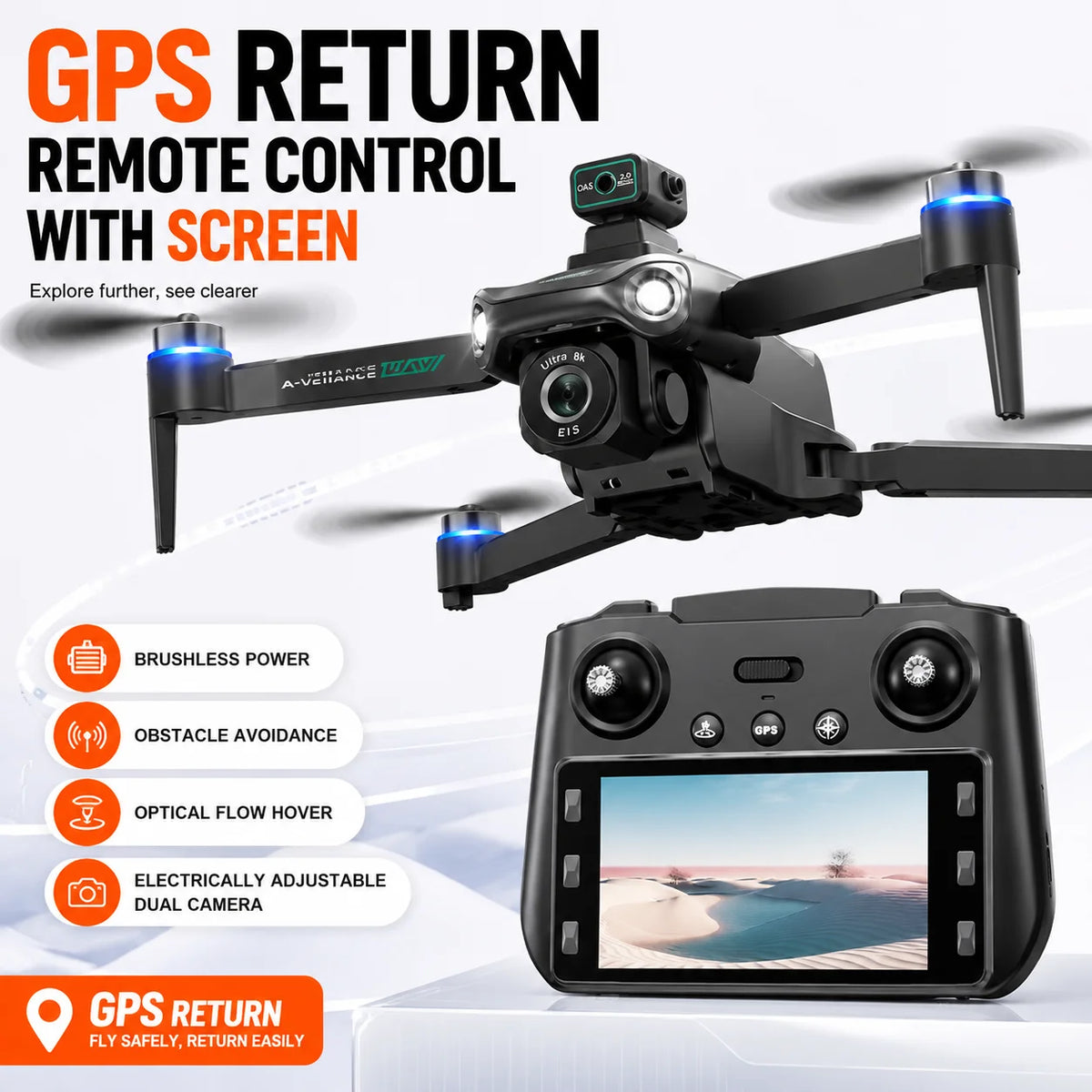ZNLYRION S159 Brushless GPS Drone With 8K Camera