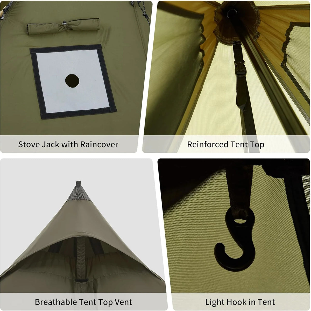 Naturehike Camping Tent With Chimney Window And Double Layer