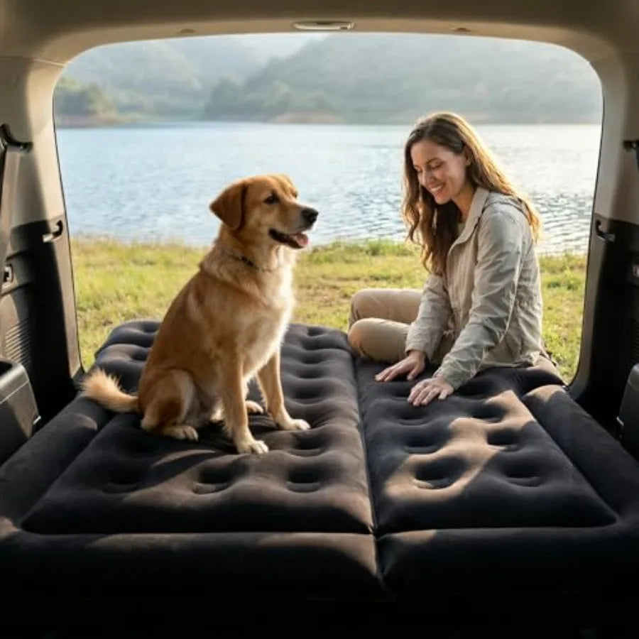 Portable Inflatable Car Air Mattress for SUV and Truck Camping