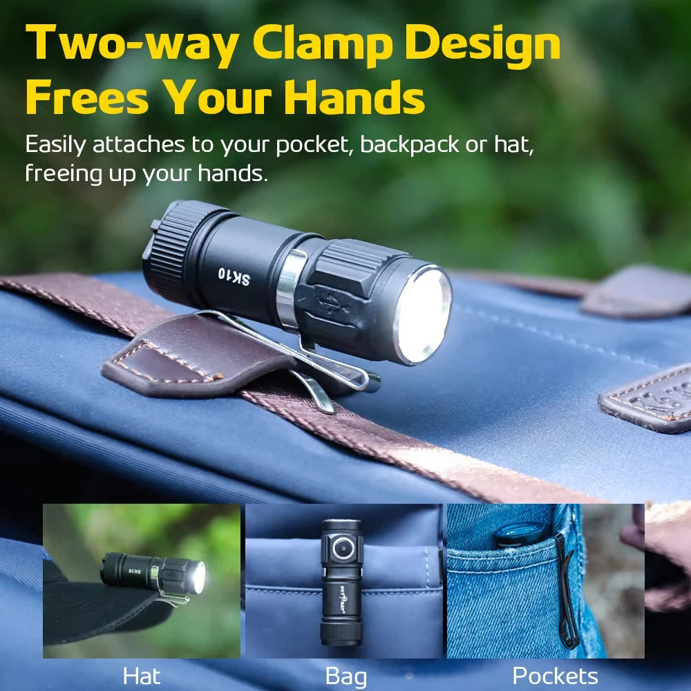 SKYRAY SK10 Magnetic Rechargeable LED Flashlight