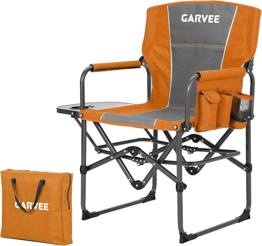 Tacleekii Portable Folding Camping Chair With Side Table