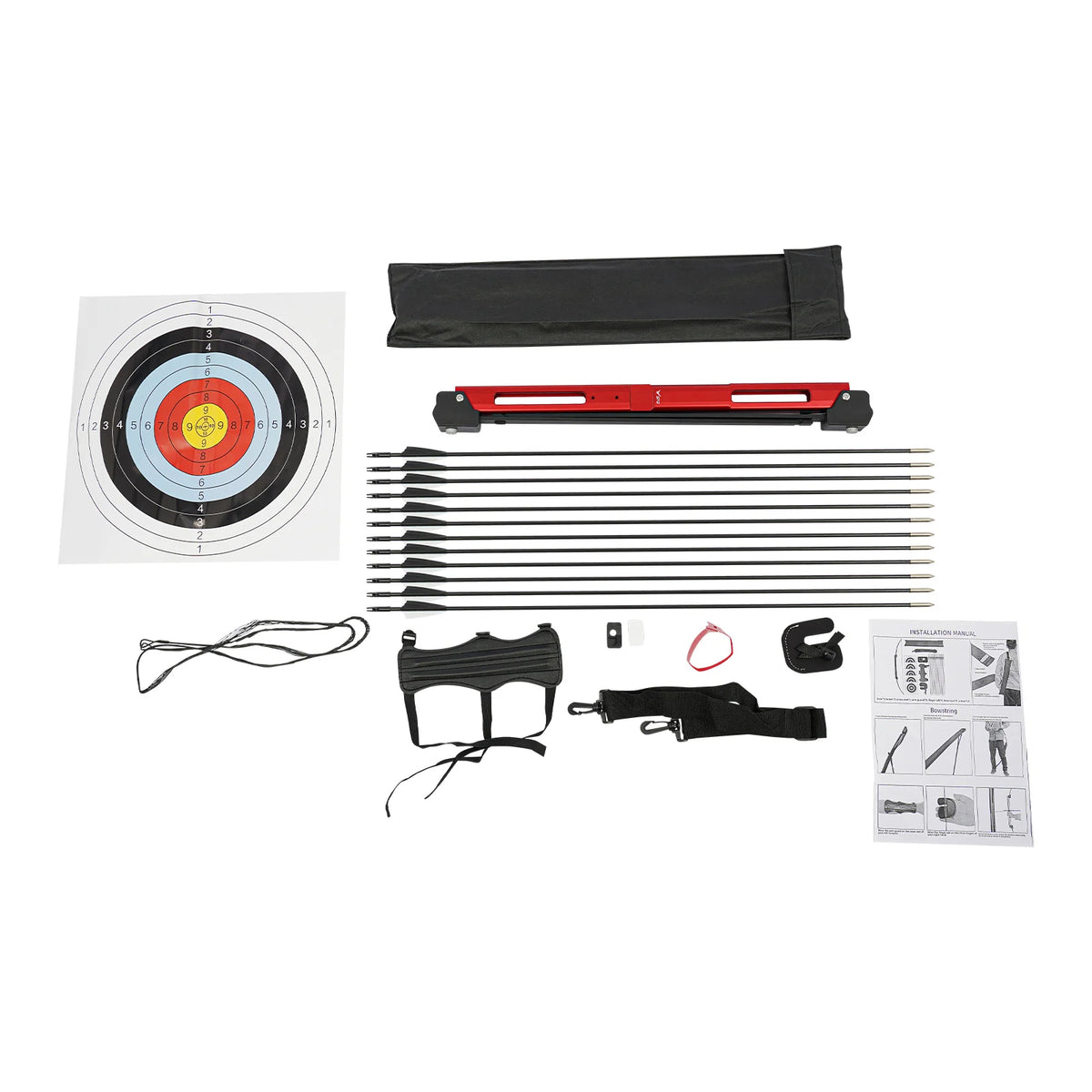 Traditional Recurve Bow Archery Set With Adjustable Draw Weight