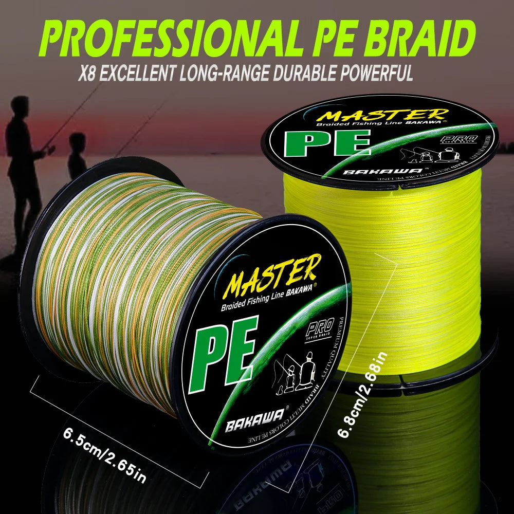 Bakawa 8 Strand Braided PE Fishing Line for Saltwater