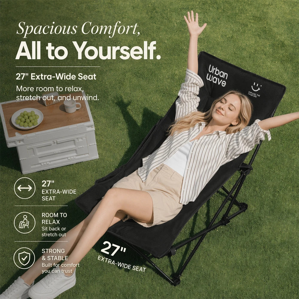 Urbanwave Portable Folding Camping Bed With Mattress