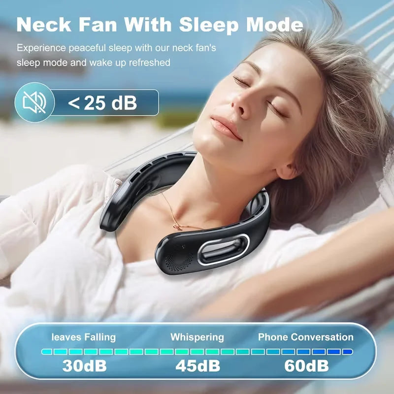 Portable Rechargeable Hands Free Bladeless Neck Fan