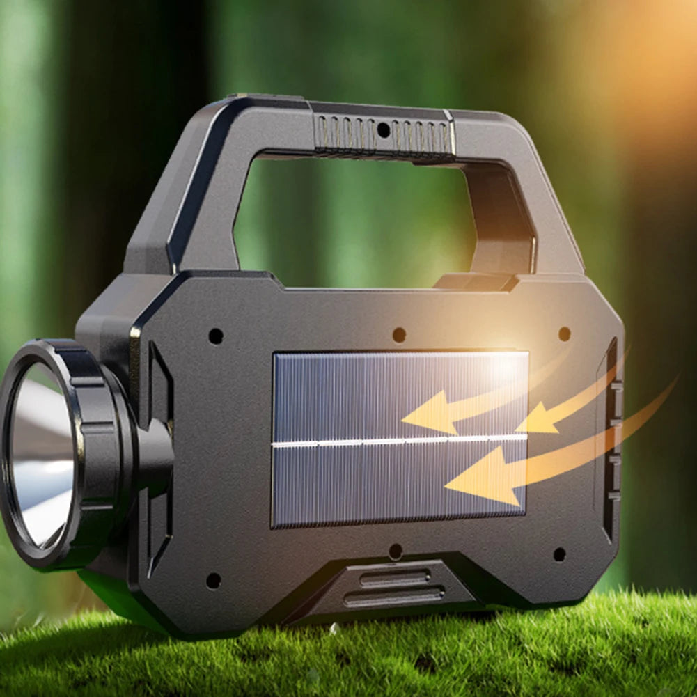 Alloet Solar Rechargeable Flashlight Waterproof Camping Lantern