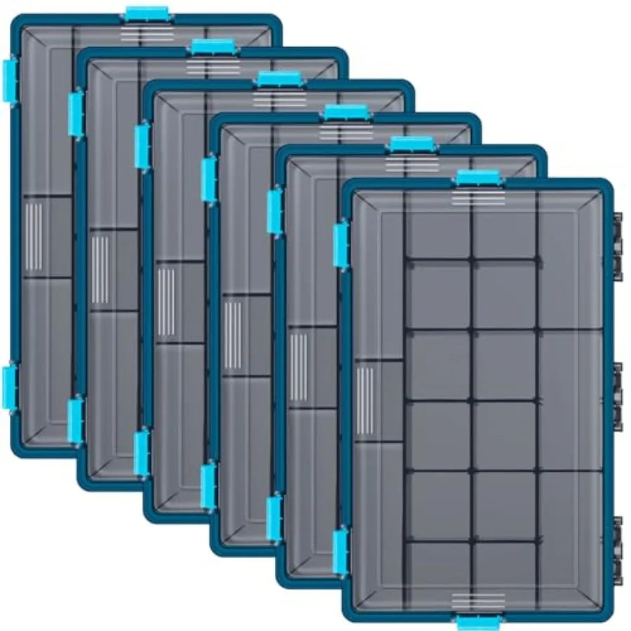 Waterproof Fishing Tackle Boxes With Removable Dividers And Storage Organizer