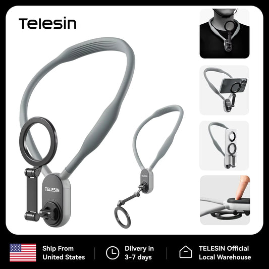 TELESIN Magnetic Neck Mount Phone Holder With Quick Release