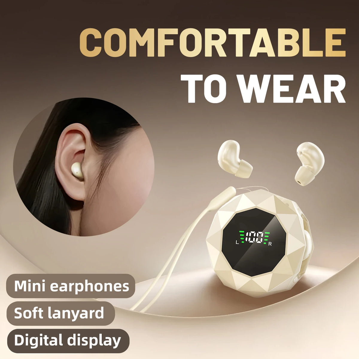 SHUKE Wireless Sleep Earbuds With Noise Cancellation