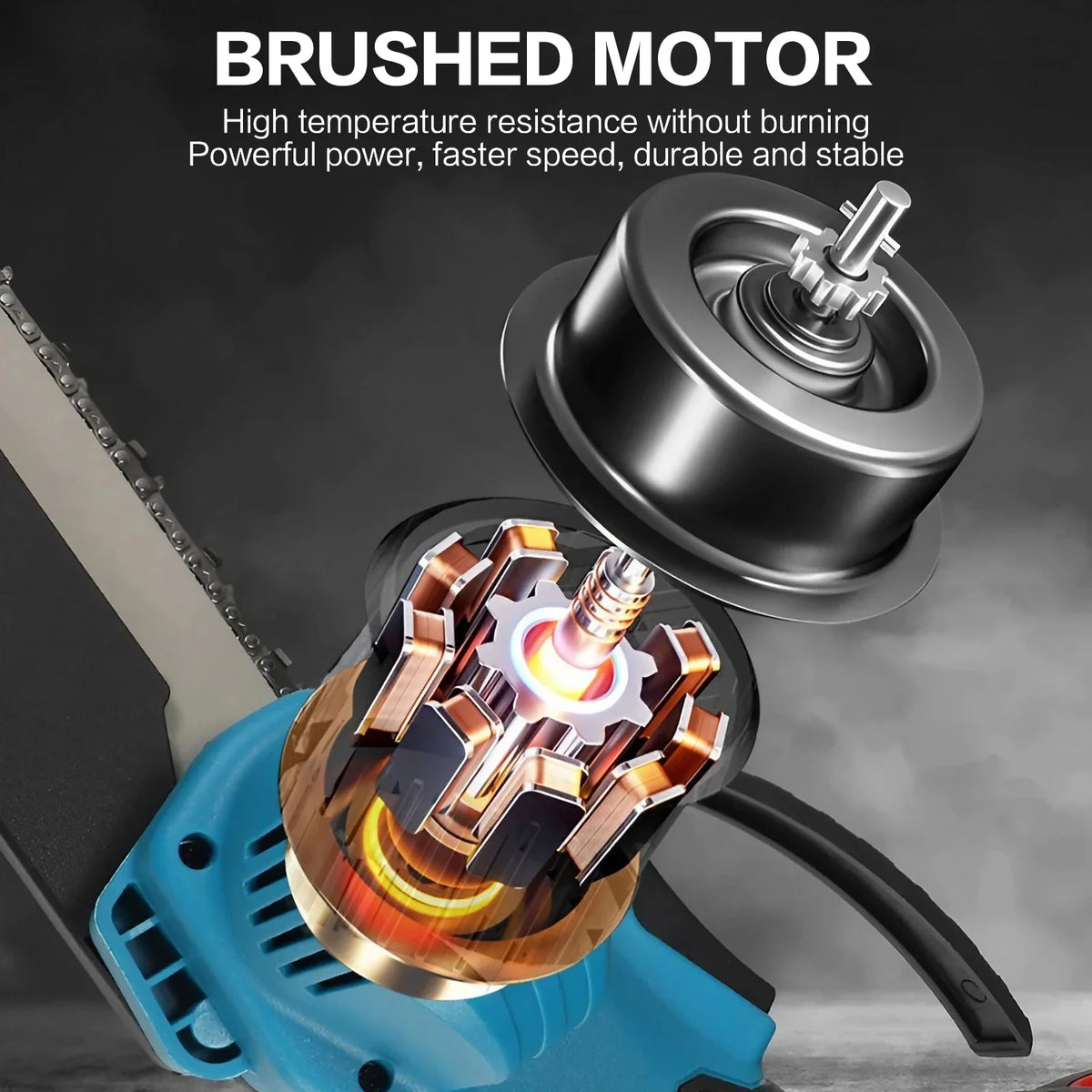 Cordless Rechargeable Handheld Pruning Chainsaw for Garden and Tree Trimming