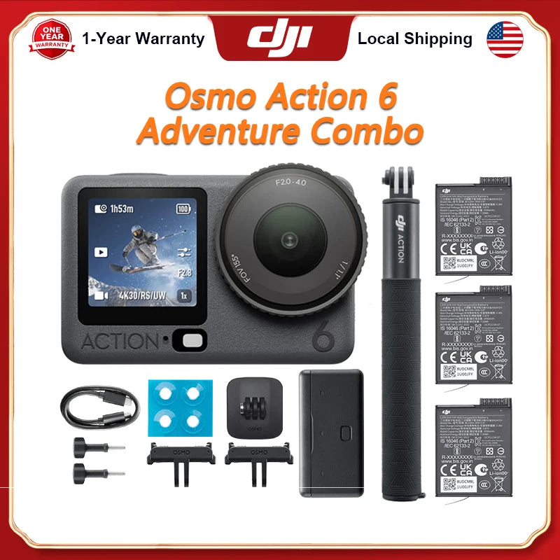 DJI Osmo Action 6 Standard Combo 8K Waterproof Camera
