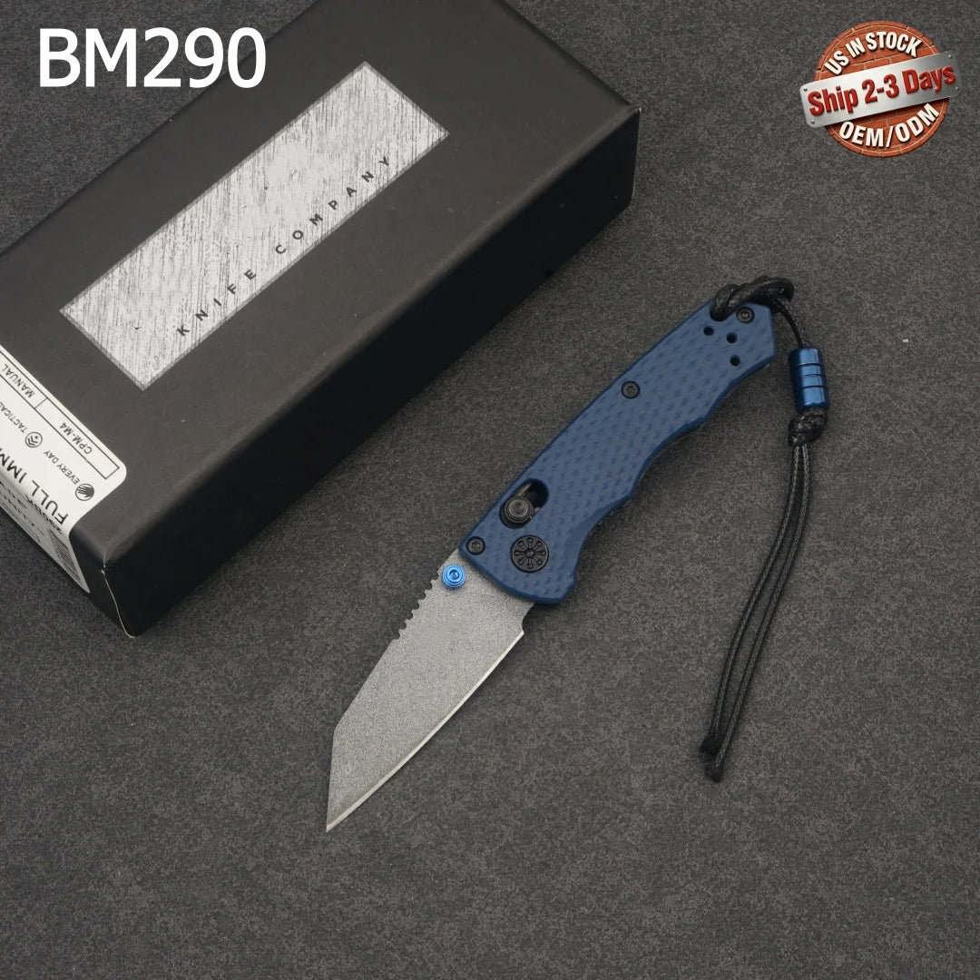 M390 Spear Point Folding Knife for Camping and Tactical Use