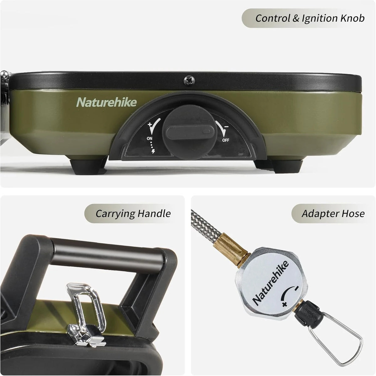 Naturehike Portable Two Burner Camping Gas Stove With Griddle