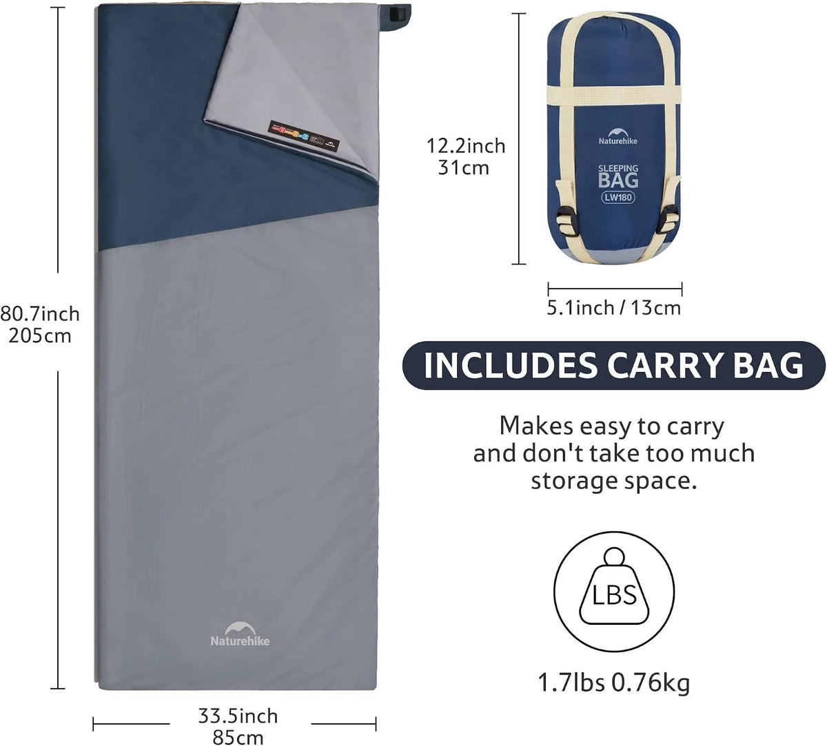 Naturehike Lightweight Compact Camping Sleeping Bag