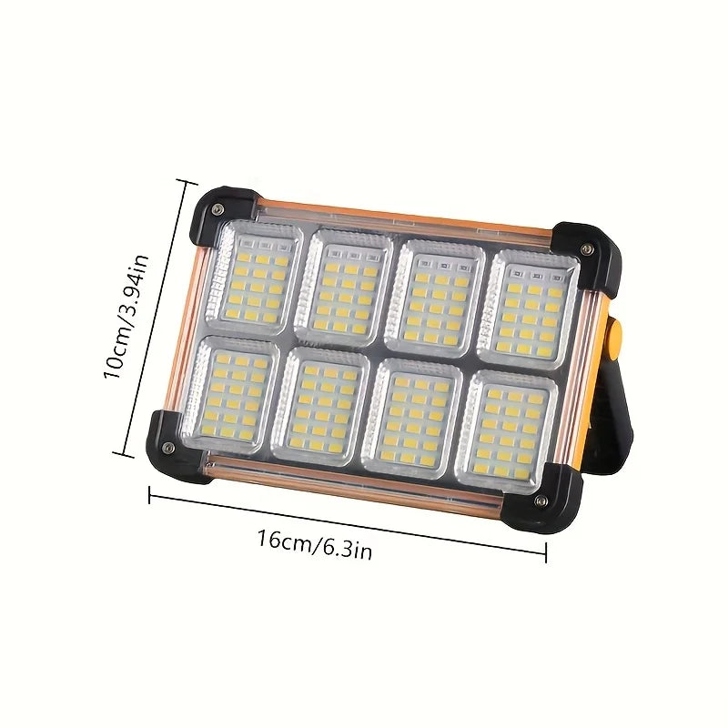 Morglad Rechargeable LED Solar Work Light for Camping and Emergencies