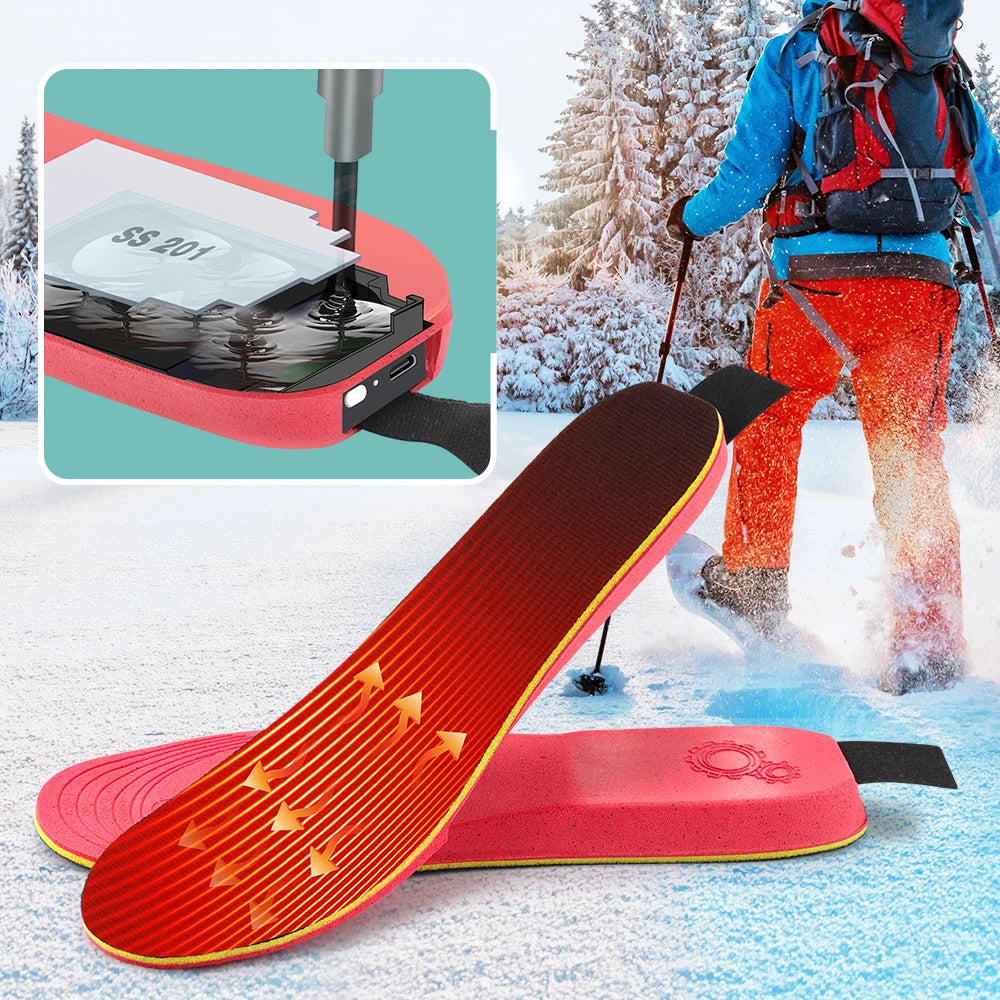 Rechargeable Heated Insoles With App Control For Outdoor Comfort