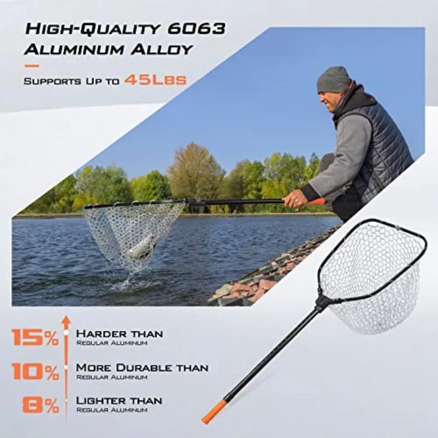 Fishing Net With Soft Eva Foam Handle And Nylon Mesh