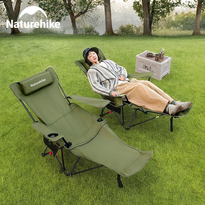 Naturehike Adjustable Folding Recliner Camping Chair With Footrest