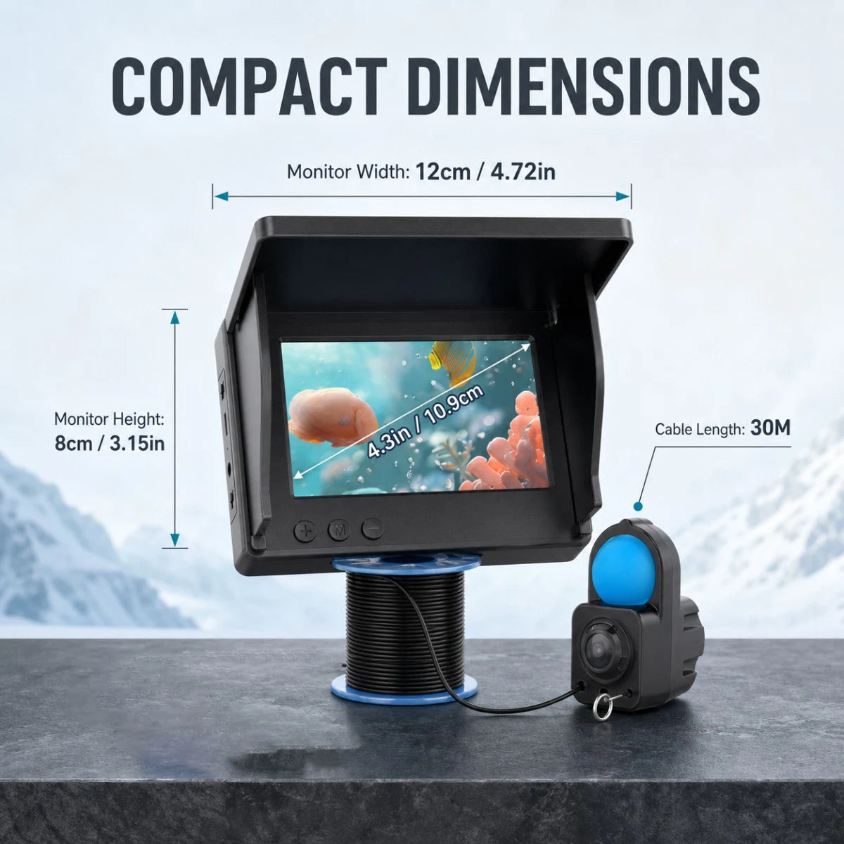 Portable Underwater Fishing Camera With Night Vision Monitor