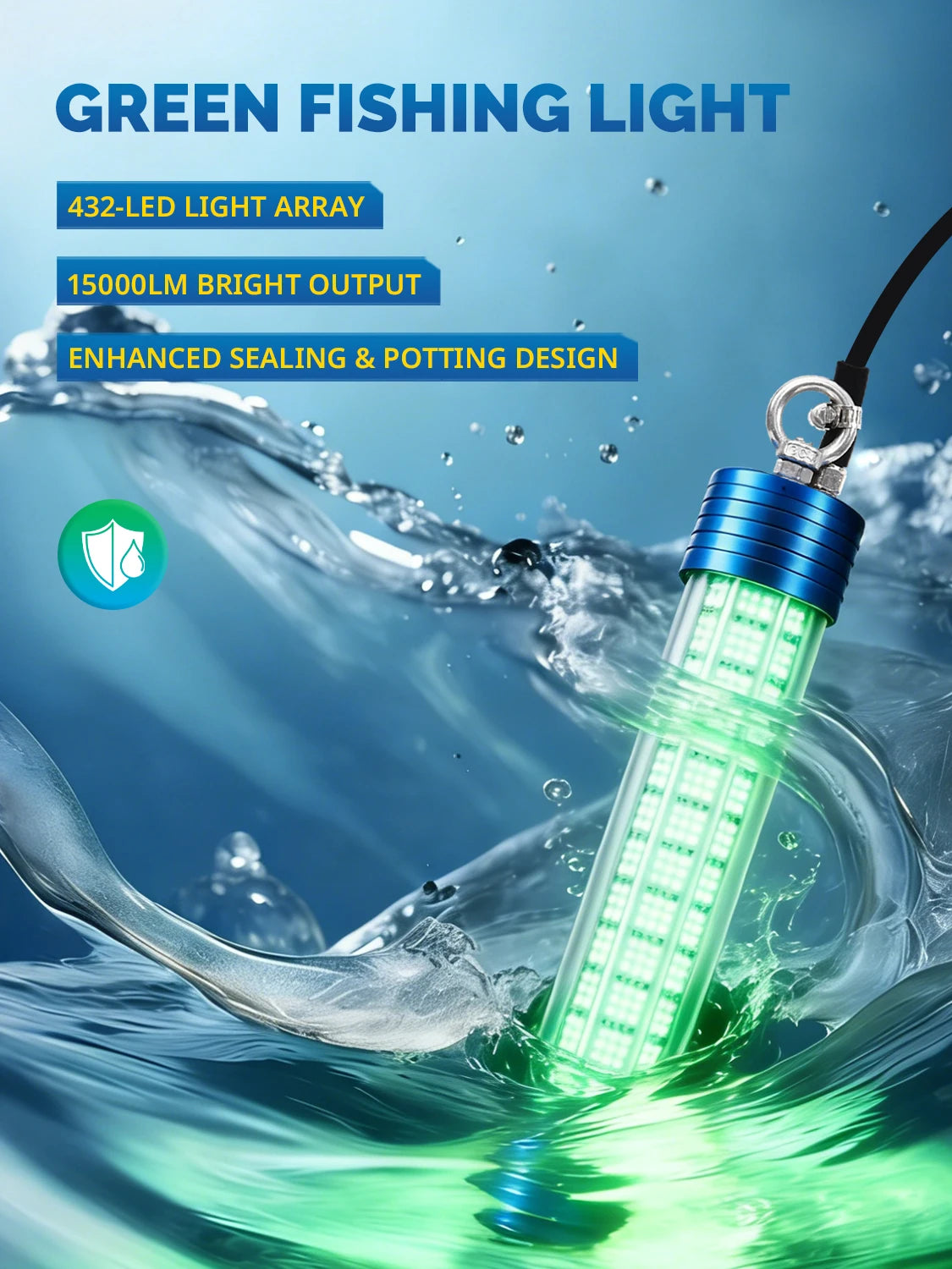 LED Underwater Magnet Fishing Light With Cigarette Lighter