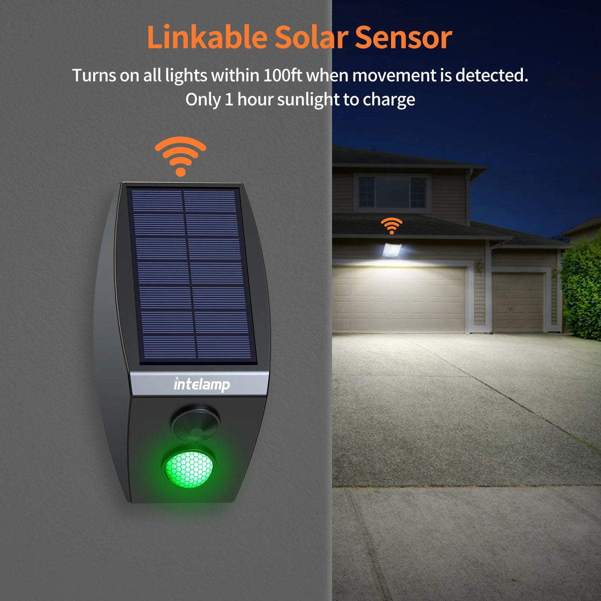 Intelamp Solar Street Flood Lights With Dual Sensors