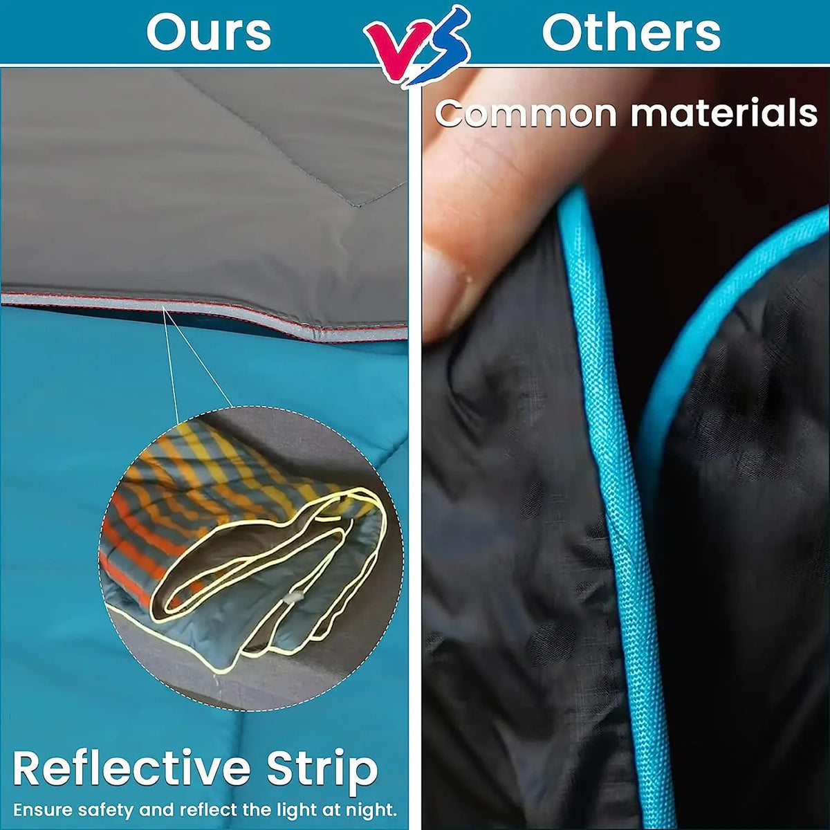 Waterproof Portable Camping Blanket With Storage Bag For Hiking