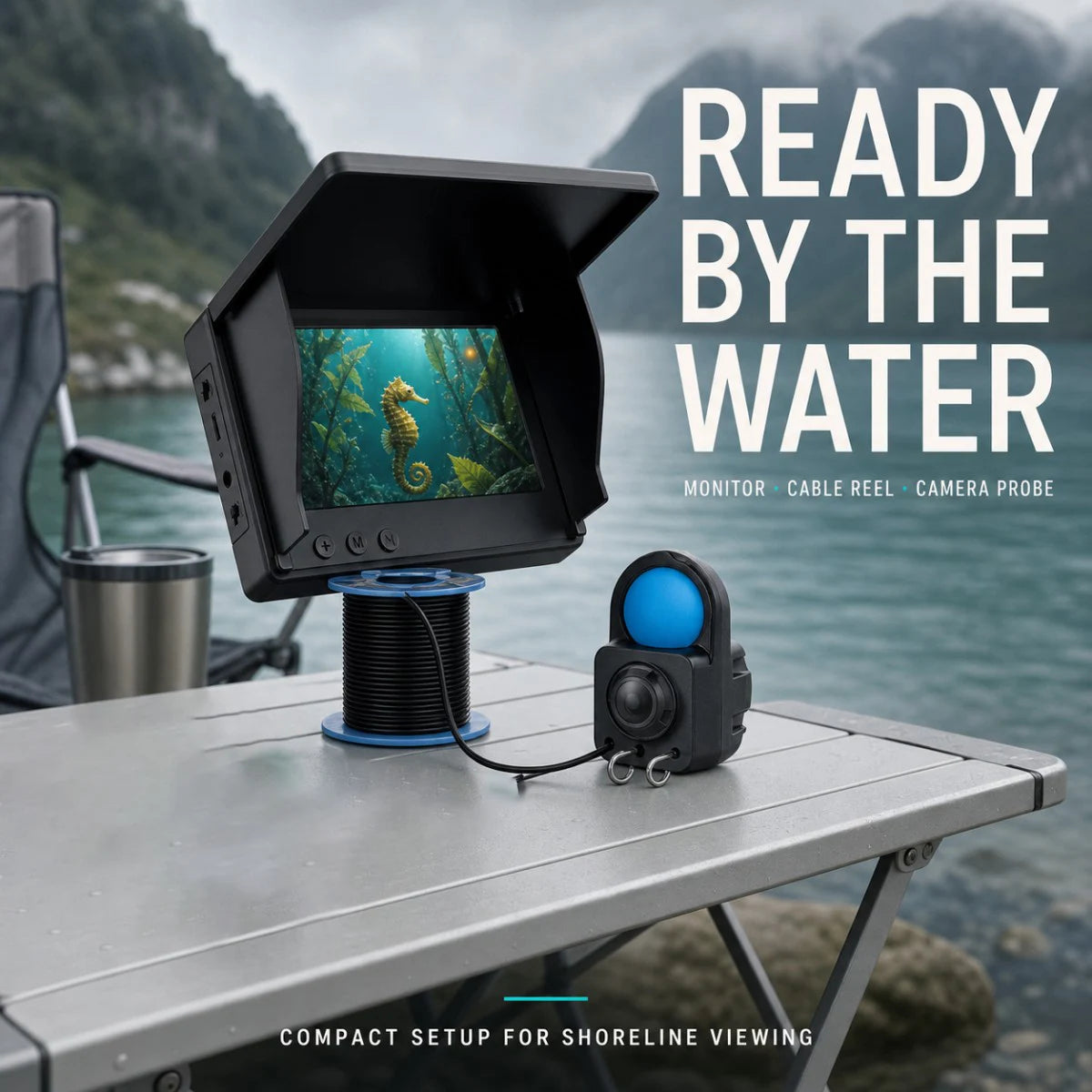 Portable Underwater Fishing Camera With Night Vision Monitor