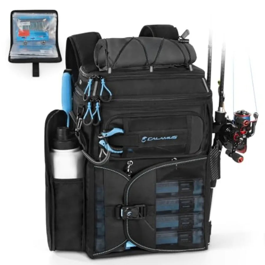 GearMaster Fishing Tackle Backpack With Bait Binder