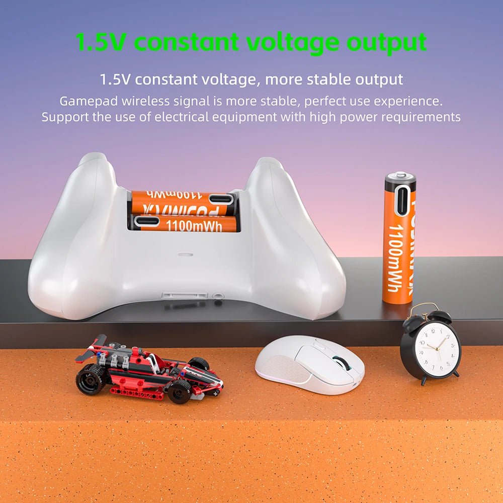 PUJIMAX USB-C Rechargeable Lithium-Ion Batteries for Everyday Devices