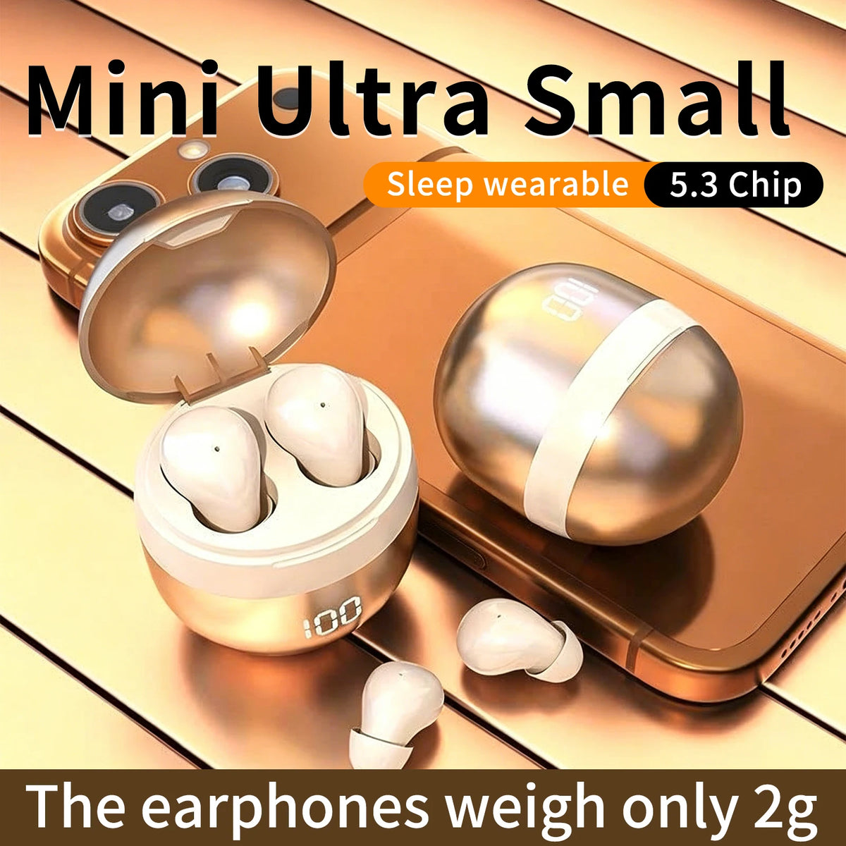 SHUKE Wireless Bluetooth Sleep Earbuds With Noise Cancellation