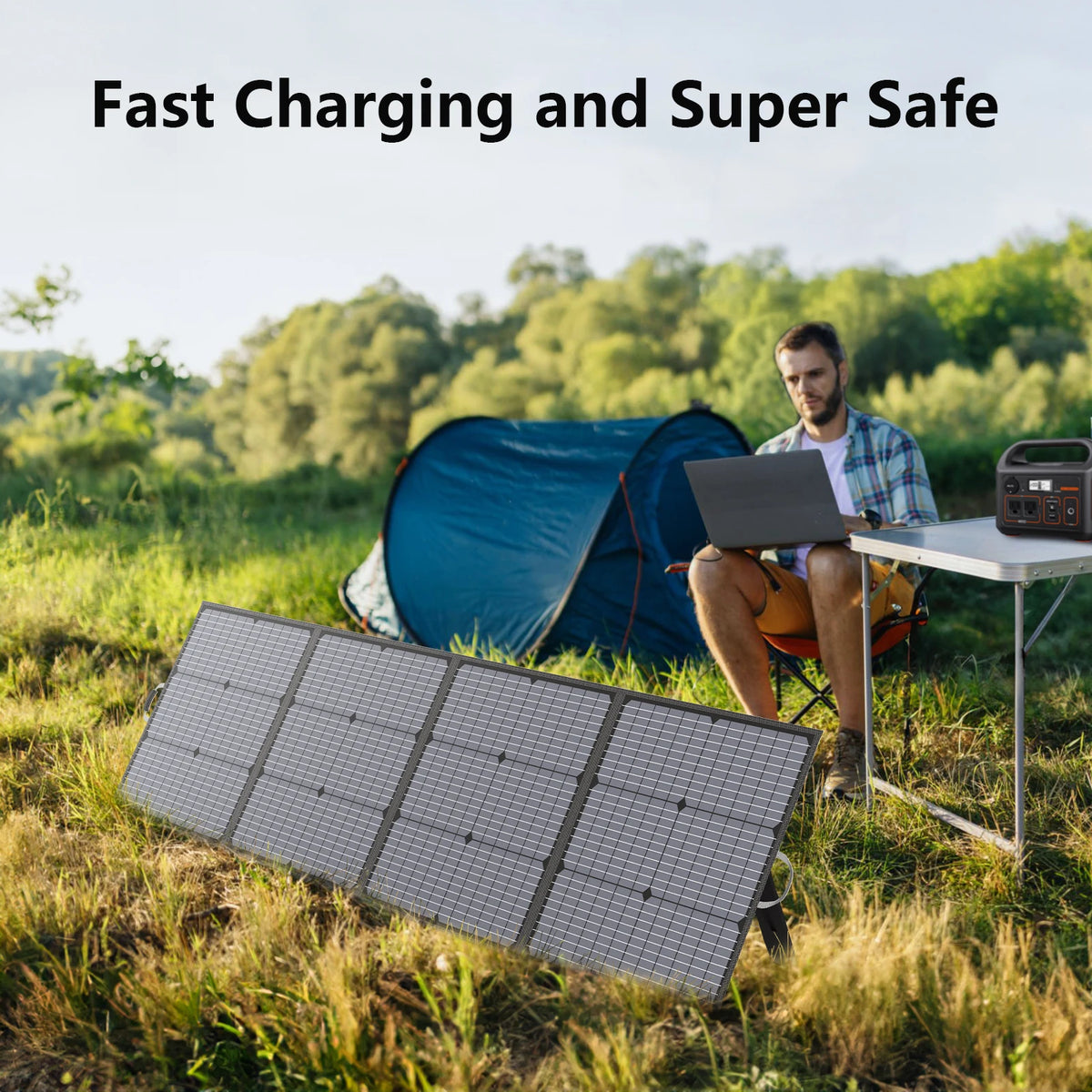 MHPOWOS Foldable Solar Panel Charger For Power Stations