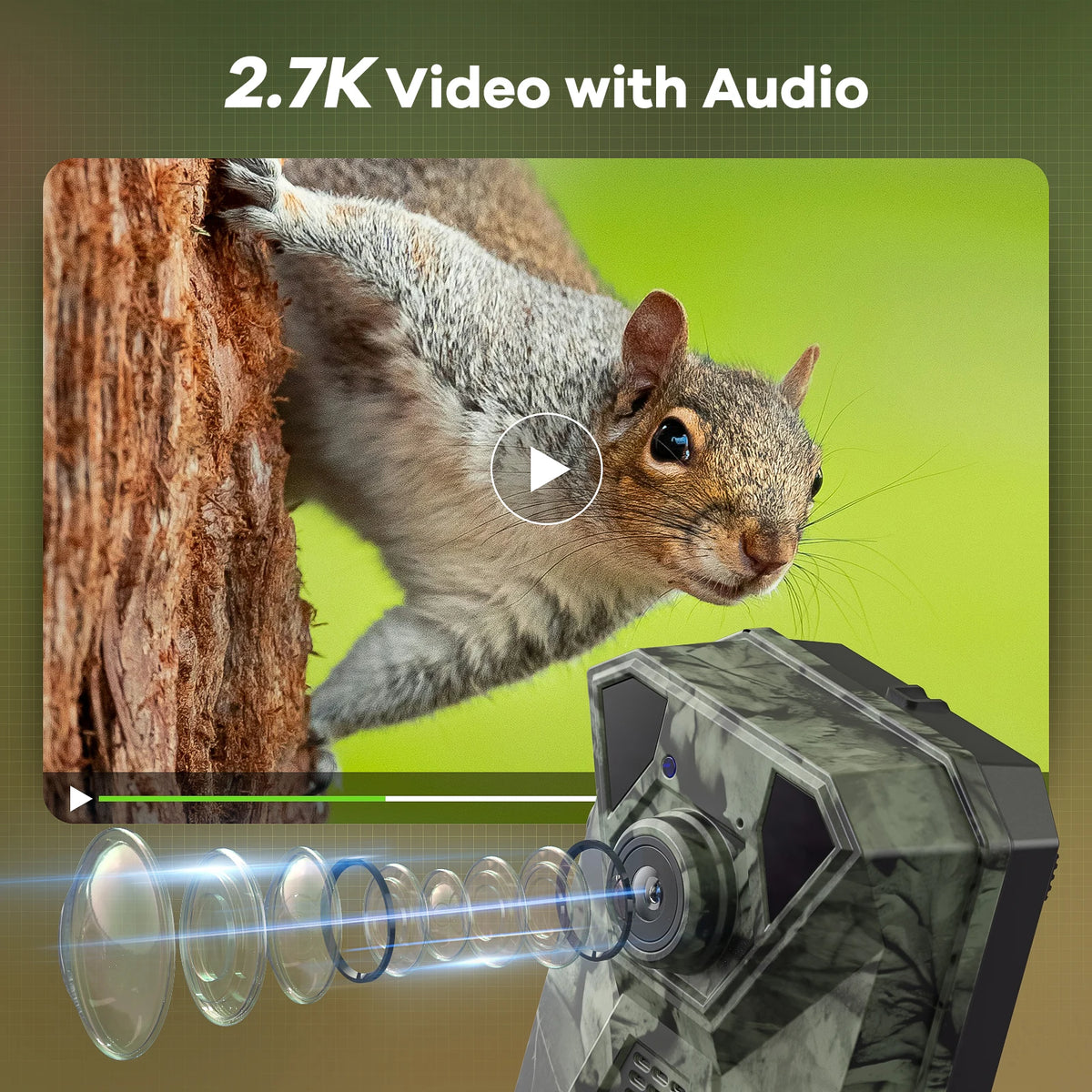 4G LTE Solar Wildlife Camera With 2.7K Video Night Vision