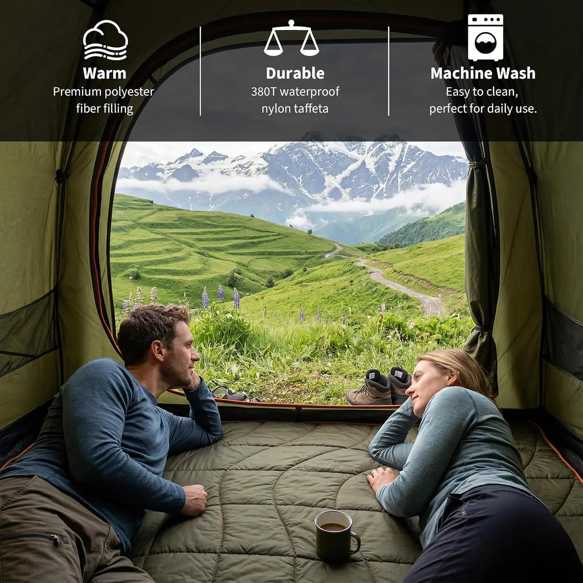 Tacleekii Waterproof Outdoor Travel And Camping Blanket