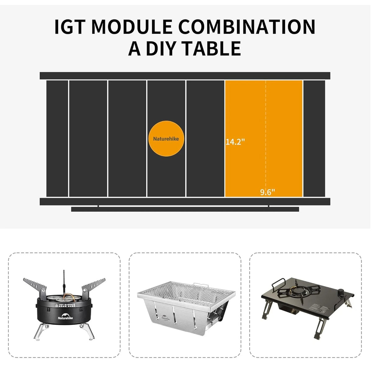 Naturehike Aluminum Alloy IGT Camping Grill Table