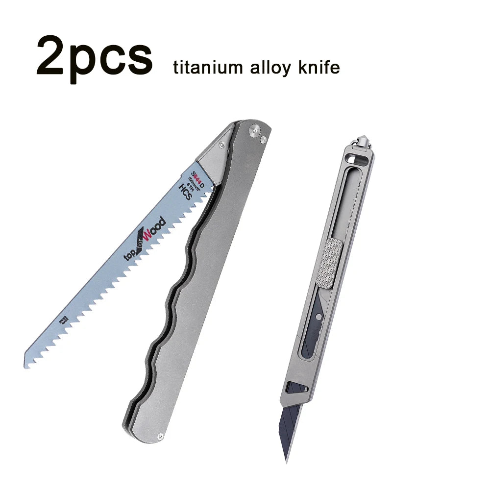 Titanium Alloy Utility Knife Saw And Outdoor Multi Tool Set