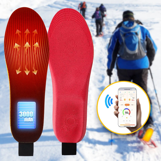 Rechargeable Heated Insoles With App Control For Outdoor Comfort