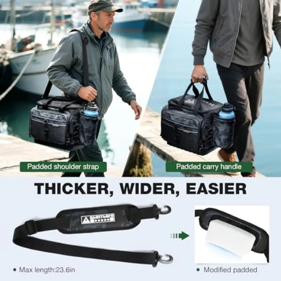 Waterproof Fishing Tackle Box Organizer With Removable Dividers