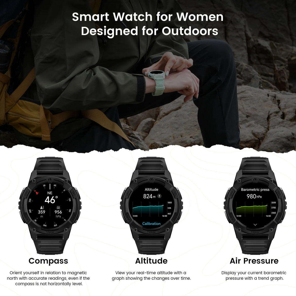 KOSPET Tank S2 GPS Smartwatch With AMOLED Display And Calls