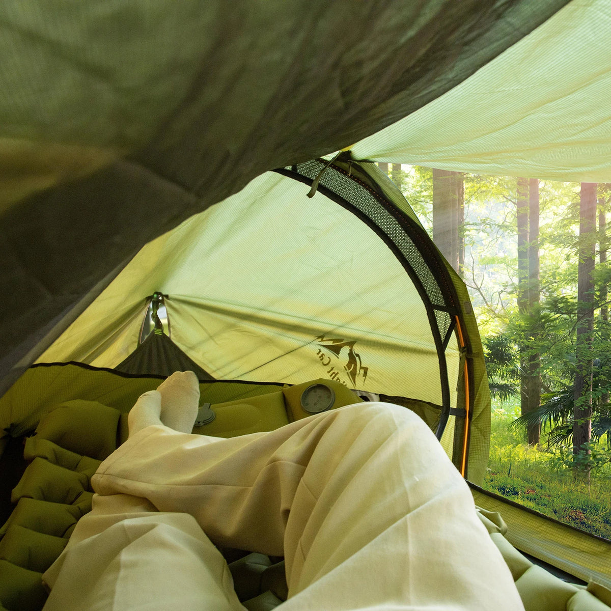Night Cat Lay Flat Hammock With Mosquito Net Rainfly