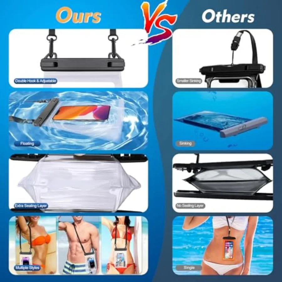 Floating Waterproof Phone Pouch with Secure Closure