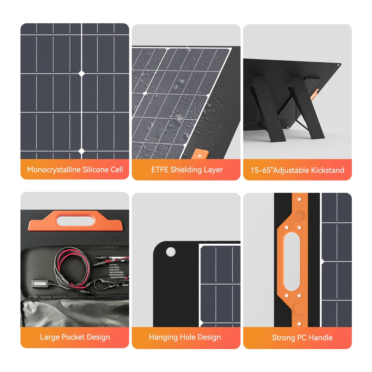 OSCAL Portable Foldable Monocrystalline Solar Panel Charger For Power Stations