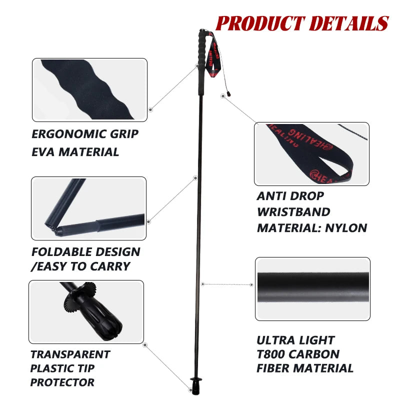 Okhealing Foldable Carbon Fiber Trekking Poles