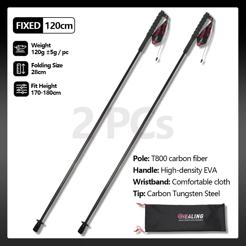 Okhealing Foldable Carbon Fiber Trekking Poles